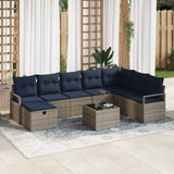 vidaXL Sofa with cushion and storage Brown poly rattan