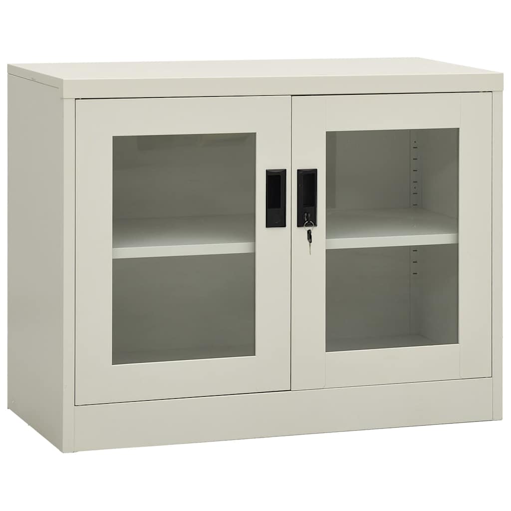 vidaXL Kantoorkast 90x40x70 cm staal wit