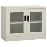 vidaXL Kantoorkast 90x40x70 cm staal wit