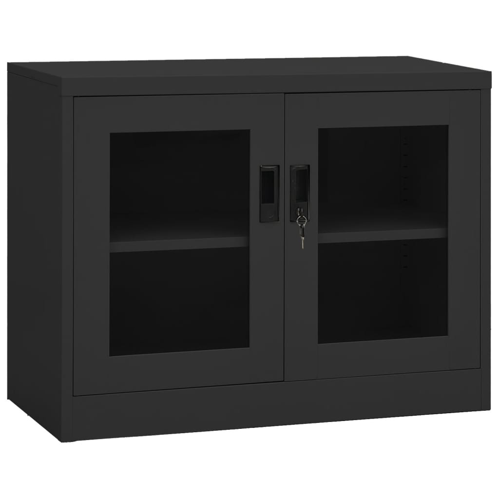 vidaXL Kantoorkast 90x40x70 cm staal wit
