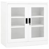 vidaXL Kantoorkast 90x40x70 cm staal wit