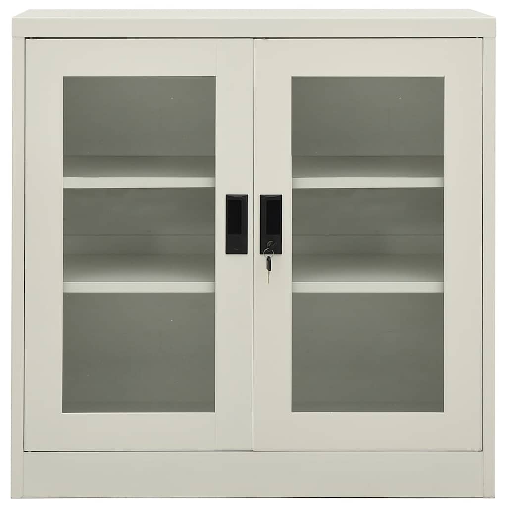 vidaXL Kantoorkast 90x40x70 cm staal wit