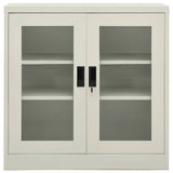 vidaXL Kantoorkast 90x40x70 cm staal wit