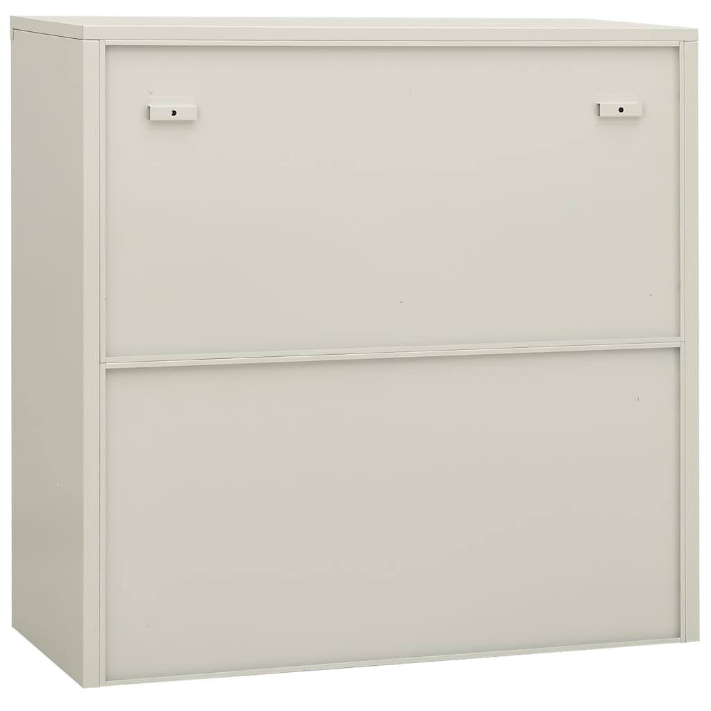 vidaXL Kantoorkast 90x40x70 cm staal wit