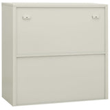 vidaXL Kantoorkast 90x40x70 cm staal wit