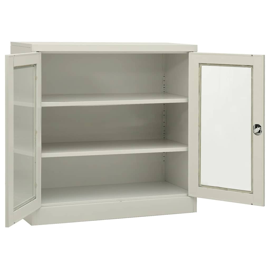 vidaXL Kantoorkast 90x40x70 cm staal wit
