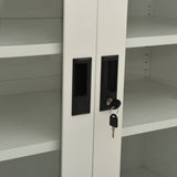 vidaXL Kantoorkast 90x40x70 cm staal wit