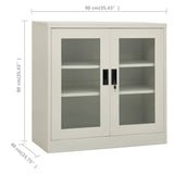 vidaXL Kantoorkast 90x40x70 cm staal wit