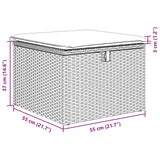 vidaXL Tuinbank Set met kussen 6 pcs Zwart Poly rattan