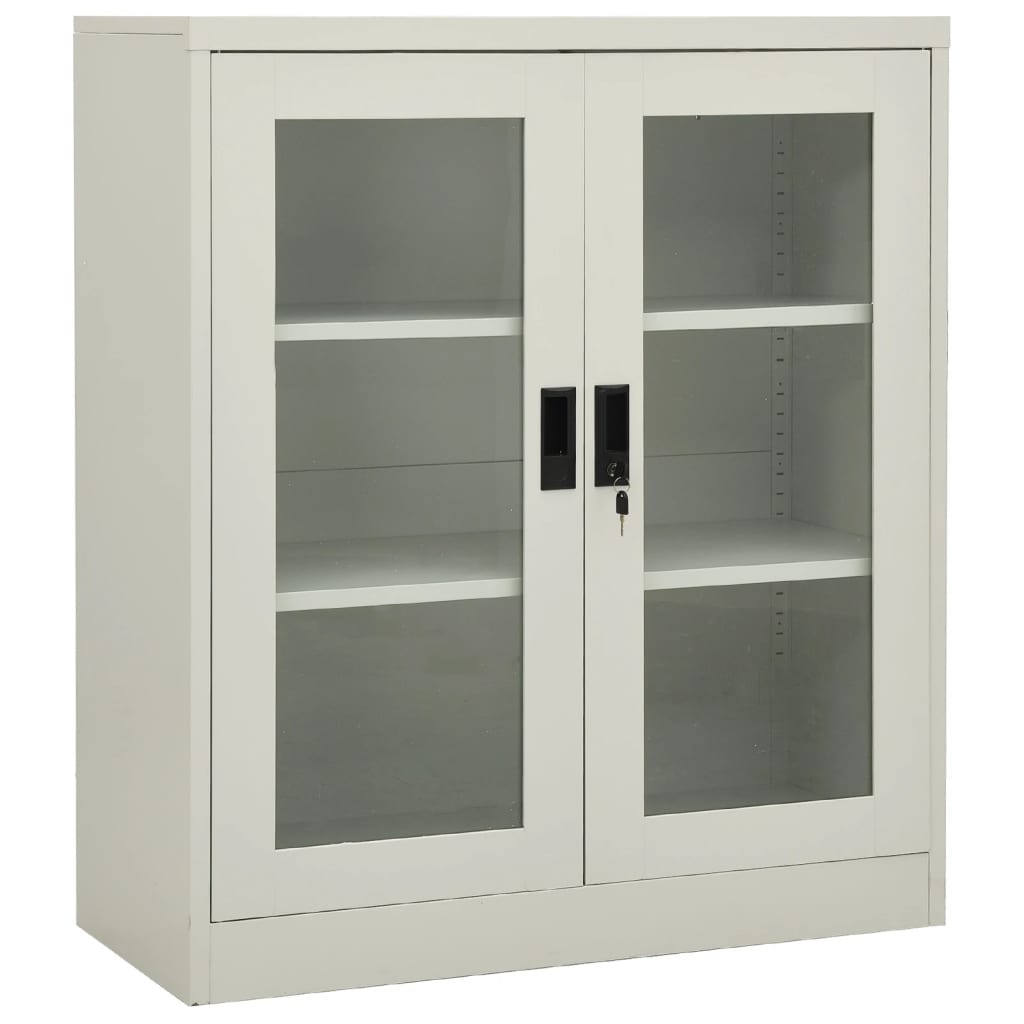 vidaXL Kantoorkast 90x40x70 cm staal wit