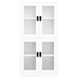 vidaXL Kantoorkast 90x40x180 cm staal en gehard glas wit