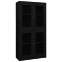 vidaXL Kantoorkast 90x40x180 cm staal en gehard glas wit