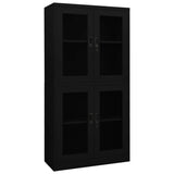 vidaXL Kantoorkast 90x40x180 cm staal en gehard glas wit