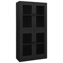vidaXL Kantoorkast 90x40x180 cm staal en gehard glas wit