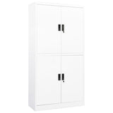 vidaXL Kantoorkast 90x40x180 cm staal wit