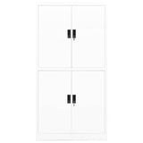 vidaXL Kantoorkast 90x40x180 cm staal wit