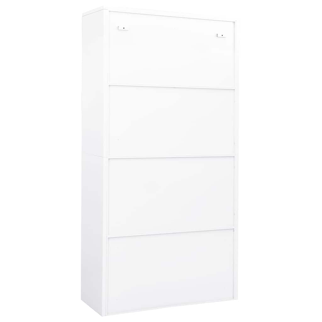 vidaXL Kantoorkast 90x40x180 cm staal wit