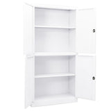 vidaXL Kantoorkast 90x40x180 cm staal wit