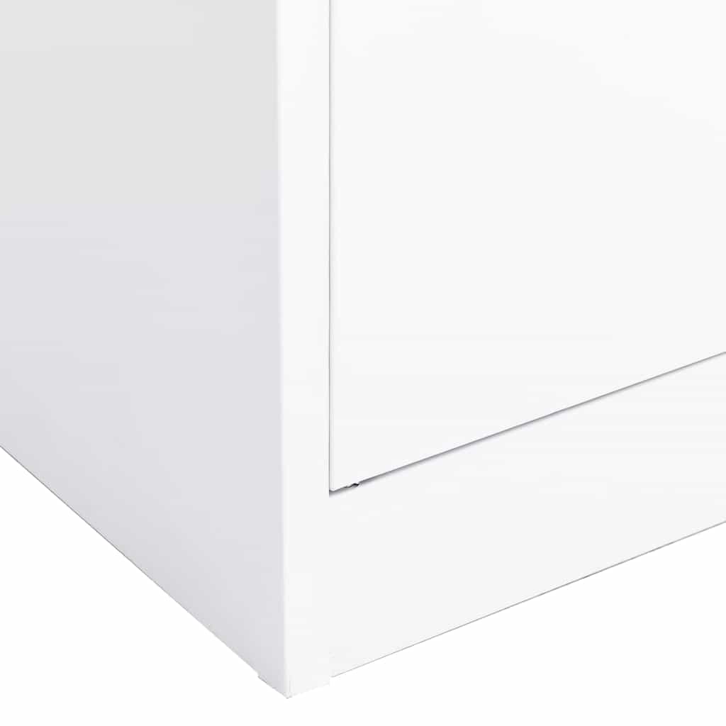 vidaXL Kantoorkast 90x40x180 cm staal wit