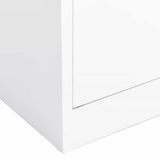 vidaXL Kantoorkast 90x40x180 cm staal wit