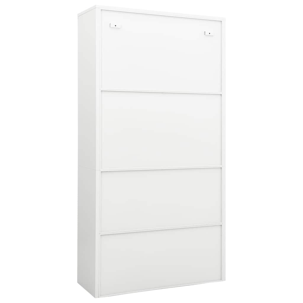 vidaXL Kantoorkast 90x40x180 cm staal wit