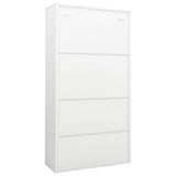 vidaXL Kantoorkast 90x40x180 cm staal wit