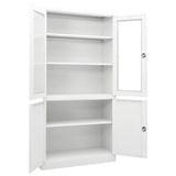 vidaXL Kantoorkast 90x40x180 cm staal wit