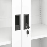vidaXL Kantoorkast 90x40x180 cm staal wit
