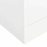 vidaXL Kantoorkast 90x40x180 cm staal wit