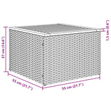 vidaXL Tuinbank Set 6 st Grijs poly rattan