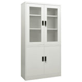 vidaXL Kantoorkast 90x40x180 cm staal wit