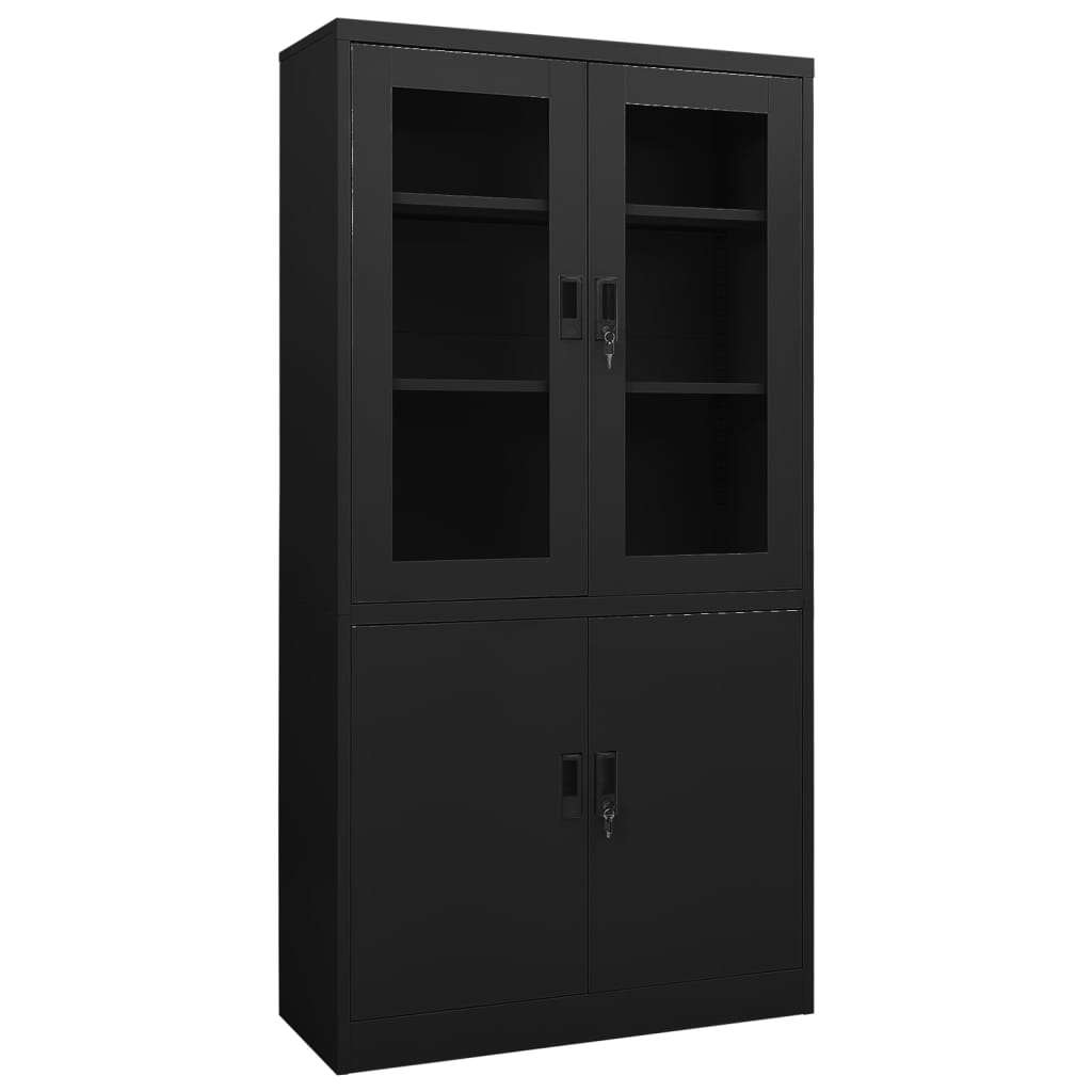 vidaXL Kantoorkast 90x40x180 cm staal wit