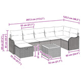vidaXL Tuinbank Set 8 st Grijs poly rattan