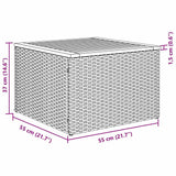 vidaXL Tuinbank Set met kussen met opslag 9 pcs Zwart poly rattan