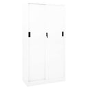vidaXL Office Cabinet with Sliding Doors 90x40x180 cm Steel White