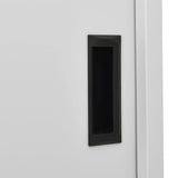 vidaXL Office Cabinet with Sliding Doors 90x40x180 cm Steel White