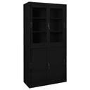 vidaXL Kantoorkast met schuifdeuren 90x40x180 cm staal wit