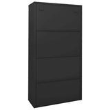 vidaXL Kantoorkast met schuifdeuren 90x40x180 cm staal wit