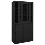 vidaXL Kantoorkast met schuifdeuren 90x40x180 cm staal wit