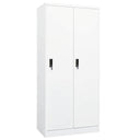 vidaXL Kledingkast 80x50x180 cm staal wit