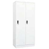 vidaXL Kledingkast 80x50x180 cm staal wit