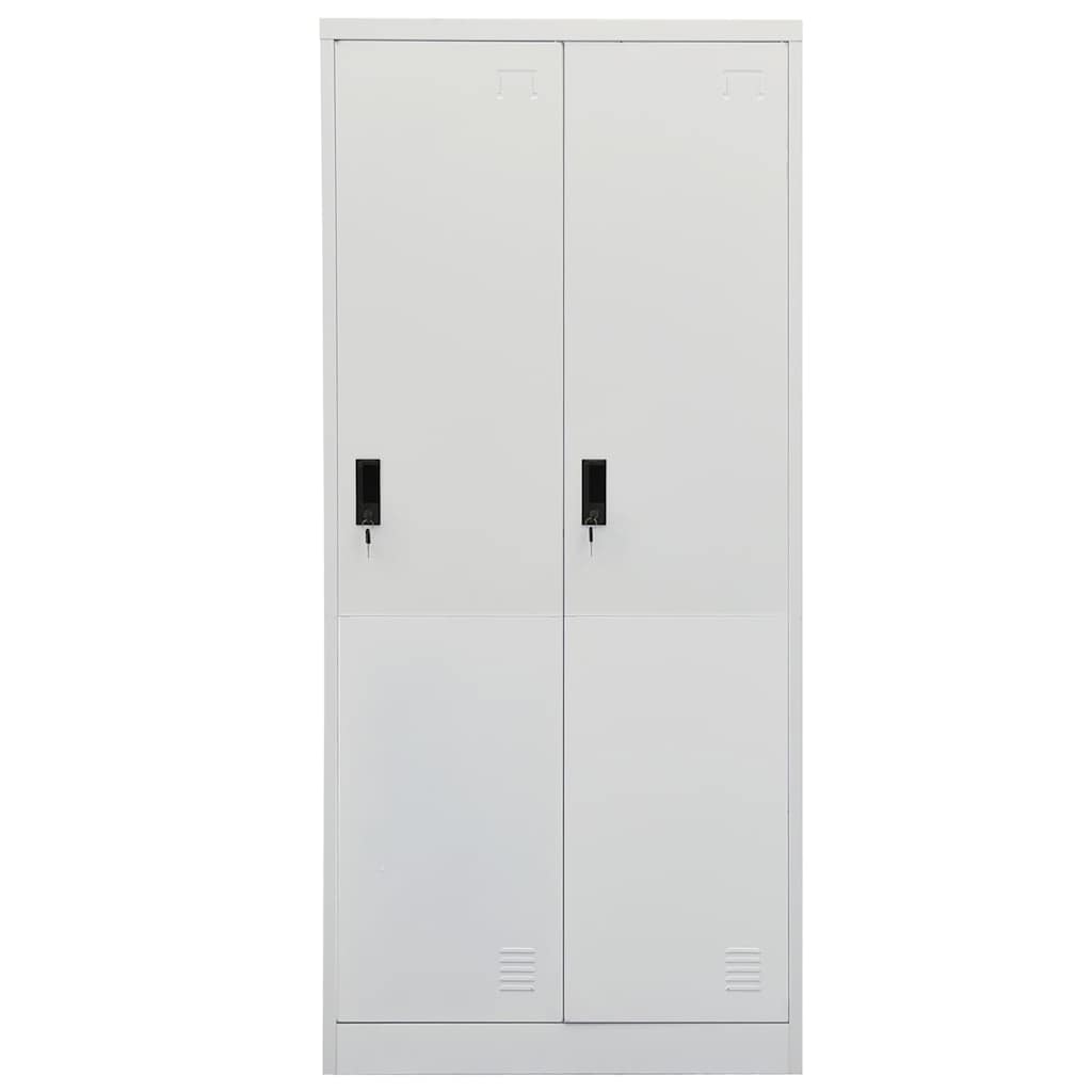 vidaXL Kledingkast 80x50x180 cm staal wit
