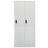 vidaXL Kledingkast 80x50x180 cm staal wit