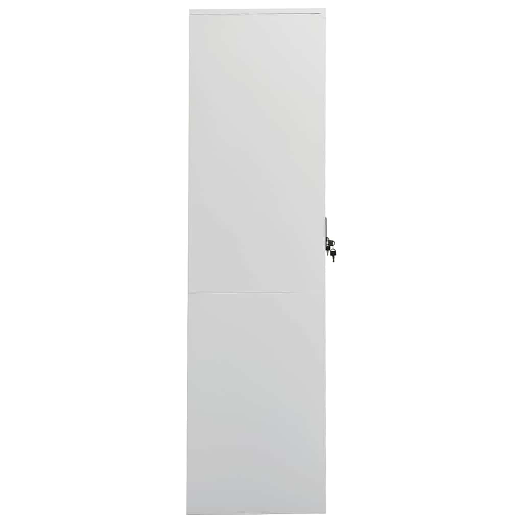 vidaXL Kledingkast 80x50x180 cm staal wit