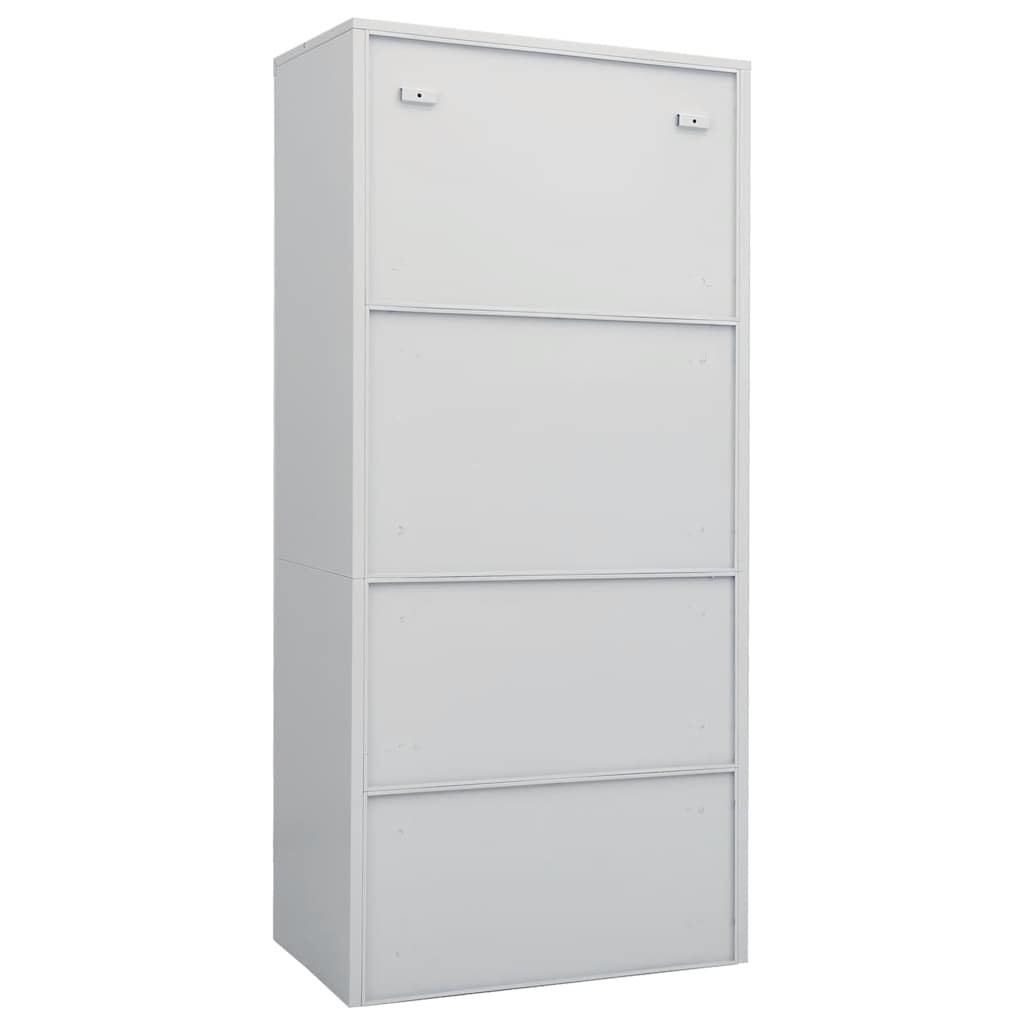 vidaXL Kledingkast 80x50x180 cm staal wit