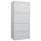 vidaXL Kledingkast 80x50x180 cm staal wit