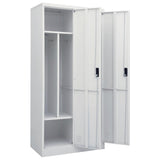 vidaXL Kledingkast 80x50x180 cm staal wit