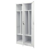 vidaXL Kledingkast 80x50x180 cm staal wit