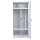 vidaXL Kledingkast 80x50x180 cm staal wit