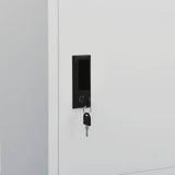 vidaXL Kledingkast 80x50x180 cm staal wit